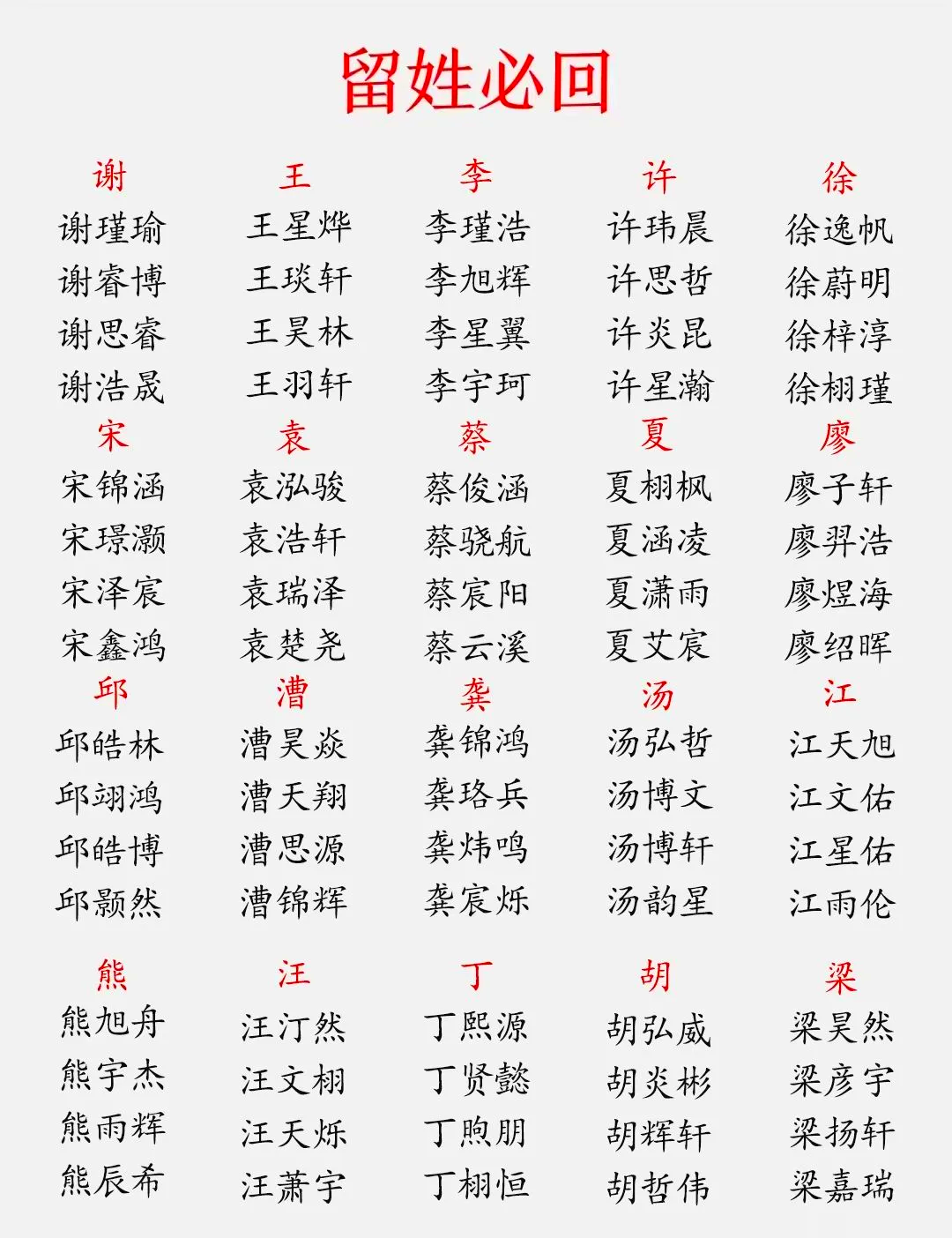 毕姓男孩起名