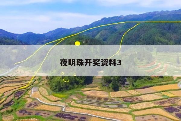 夜明珠开奖资料3