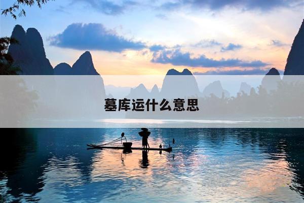 墓库运什么意思