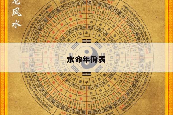 水命年份表